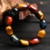 The Full Spectrum Power: Natural Multi-Color Tiger’s Eye Bracelet