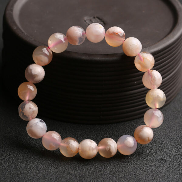 The Blossom of Dreams: Natural Sakura Agate Bracelet