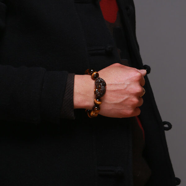 The Executive’s Guardian: Tiger's Eye PiXiu Focus Bracelet