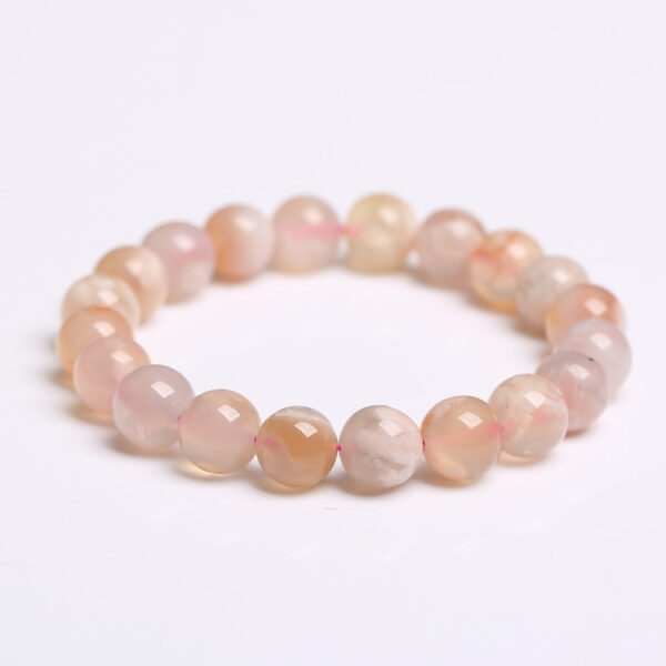 The Blossom of Dreams: Natural Sakura Agate Bracelet