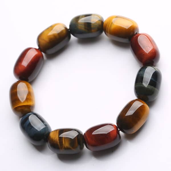 The Full Spectrum Power: Natural Multi-Color Tiger’s Eye Bracelet