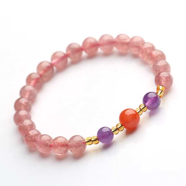 主图_05 The Inner Glow: Ice Strawberry Quartz Love & Radiance Bracelet