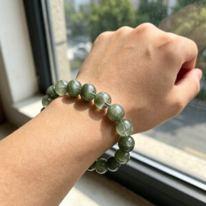 The Growth Stone: Natural Green Crystal Energy Bracelet
