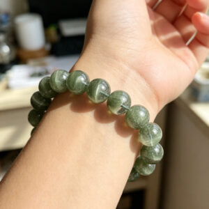 The Growth Stone: Natural Green Crystal Energy Bracelet