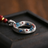 The Koi Fortune Amulet: Enamel Cloisonné Peace Buckle Necklace