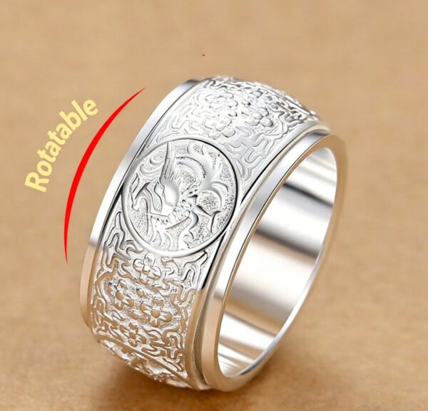 The Guardians’ Circle: Four Mythical Creatures Spinner Ring