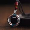 The Koi Fortune Amulet: Enamel Cloisonné Peace Buckle Necklace