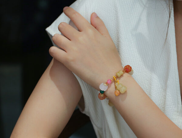 描述图_14 Lucky Jade Pumpkin Bracelet
