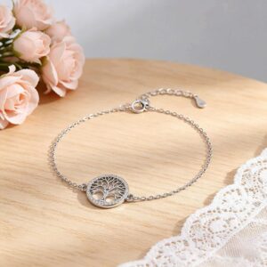 The Growth Talisman: 925 Sterling Silver Tree of Life Bracelet