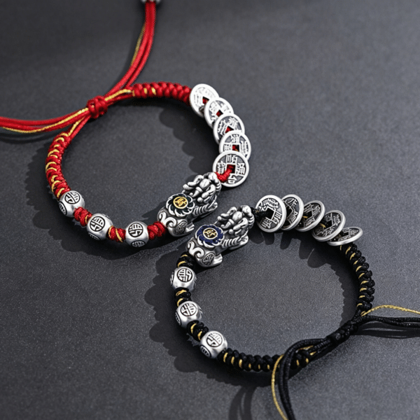 4a7f18a5915015527862ba7fc11cb9cc Fortune Guardian Silver Pixiu Copper Coin Bracelet