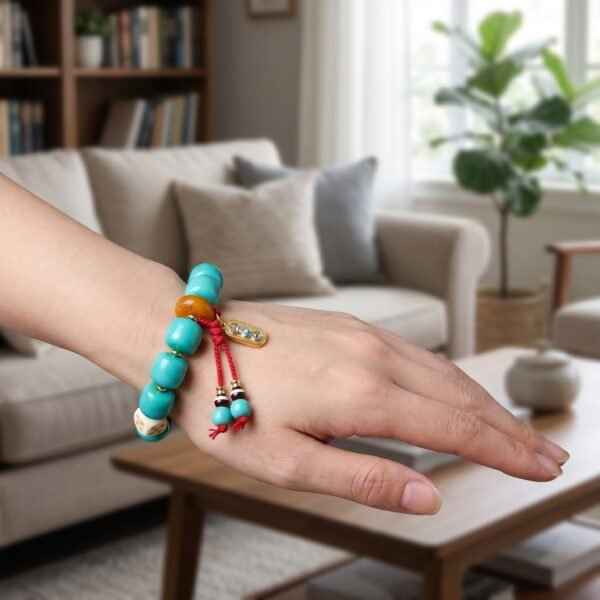 The Calm Wanderer: Turquoise Magnesite Vajra Bracelet