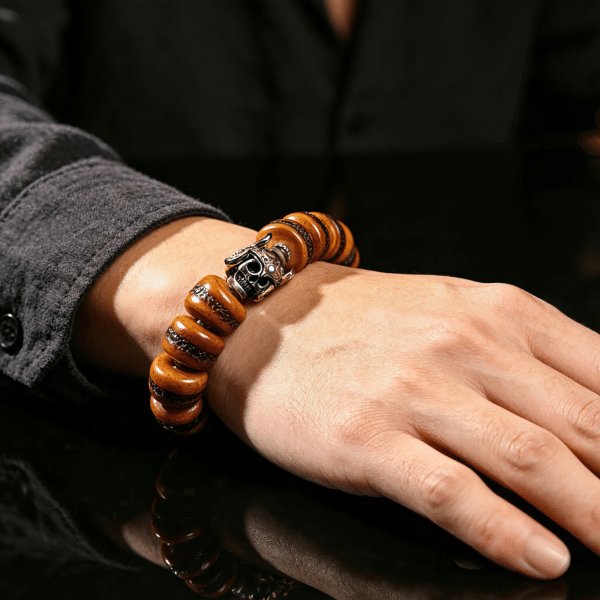 The Fearless Path: Vintage Tibetan Yak Bone Mala Bracelet