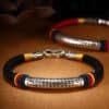 The Calm Keeper: Heart Sutra 925 Sterling Silver Vajra Knot Bracelet