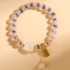 The Allure Guardian: Green Sugar Agate & Clear Quartz Nine-Tailed Fox Bracelet