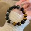 sku-2-金曜石黄虎眼手串 Guardian Glow: Natural Tiger's Eye Bracelet