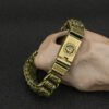 The Mantra Keeper: Antique Brass Tibetan Om Mani Padme Hum Bracelet