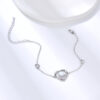 The Eternal Bond: S925 Sterling Silver Heart Opal Bracelet