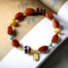 The Fortune Magnet: Natural Southern Red Agate Mixed Gemstone Bracelet