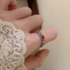 主图-2 Auspicious Cloud: S925 Silver Nanhong Agate Ring