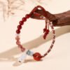 Lucky Gourd Braided Bracelet | South Red Agate & White Chalcedony