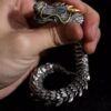 主图-2 The Dominance Dragon: S925 Sterling Silver Vintage Bold Men's Dragon Bracelet