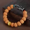 Nine-Eyed Dzi Bead & Vajra Bodhi Wrist Mala for Meditation