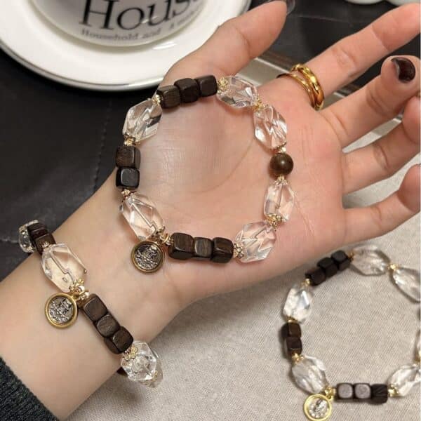 主图-3 Agarwood & Clear Quartz Healing Bracelet