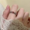 主图-3 Auspicious Cloud: S925 Silver Nanhong Agate Ring