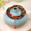 Tiger's Eye & Red Agate Double Wrap Bracelet