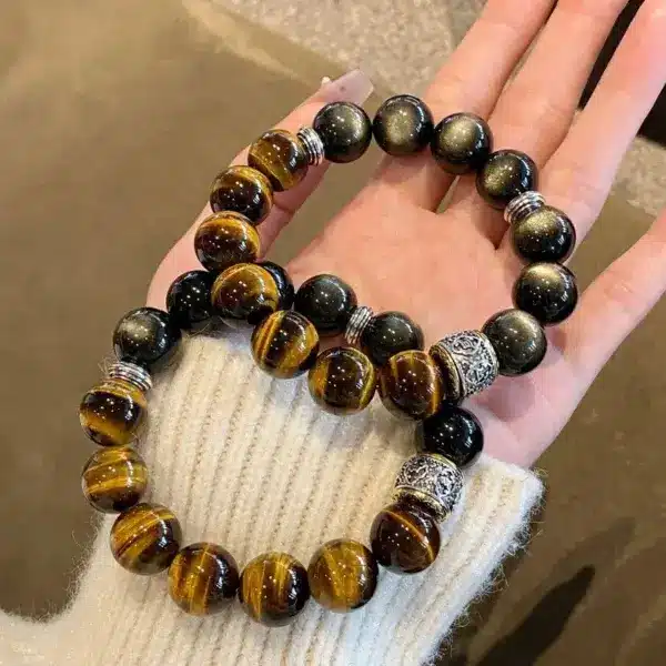 主图-3 Guardian Glow: Natural Tiger's Eye Bracelet