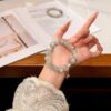 主图-3 Silver Moonstone Lily of the Valley Charm Bracelet for Women
