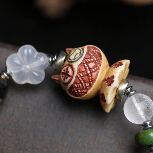 The Wild Soul Talisman: Multi-Treasure Tibetan Style Beaded Bracelet
