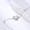 The Eternal Bond: S925 Sterling Silver Heart Opal Bracelet