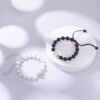主图-4 S999 Sterling Silver PiXiu Obsidian & Cat's Eye Couple Bracelet