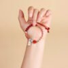 Lucky Gourd Braided Bracelet | South Red Agate & White Chalcedony