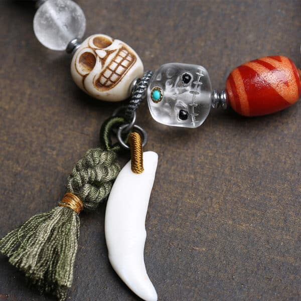 The Wild Soul Talisman: Multi-Treasure Tibetan Style Beaded Bracelet
