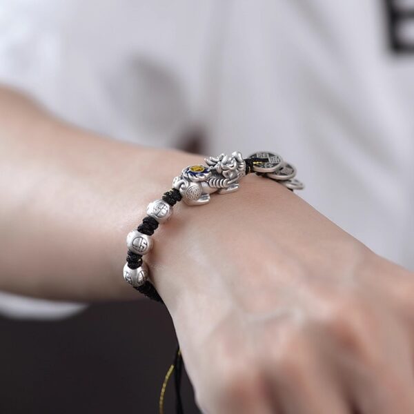 主图-4 Fortune Guardian Silver Pixiu Copper Coin Bracelet