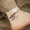 925 Sterling Silver Shan Gui Amulet Anklet with Peace & Joy Charms