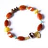 The Fortune Magnet: Natural Southern Red Agate Mixed Gemstone Bracelet