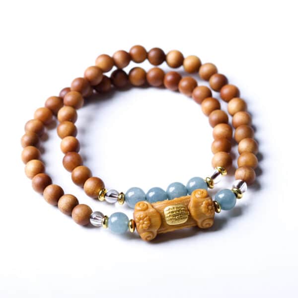 主图-5 The Calm Wish Ruyi: Double-Wrap Sandalwood Bracelet