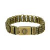 The Mantra Keeper: Antique Brass Tibetan Om Mani Padme Hum Bracelet