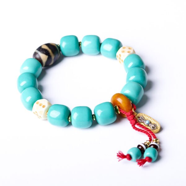 The Calm Wanderer: Turquoise Magnesite Vajra Bracelet