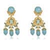 主图-5 Imperial Grace: Vintage Chinese Turquoise Chandelier Earrings