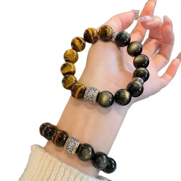 主图-5 Guardian Glow: Natural Tiger's Eye Bracelet