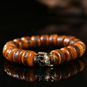 The Fearless Path: Vintage Tibetan Yak Bone Mala Bracelet