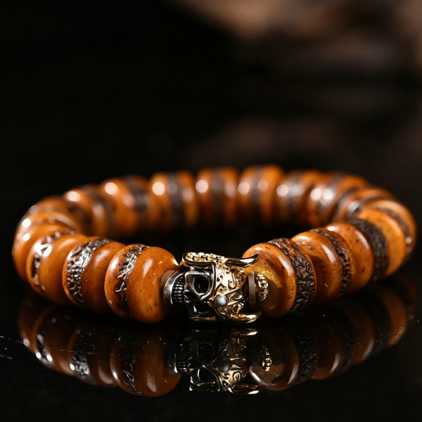 The Fearless Path: Vintage Tibetan Yak Bone Mala Bracelet