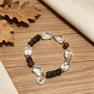 Agarwood & Clear Quartz Healing Bracelet