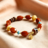 The Fortune Magnet: Natural Southern Red Agate Mixed Gemstone Bracelet