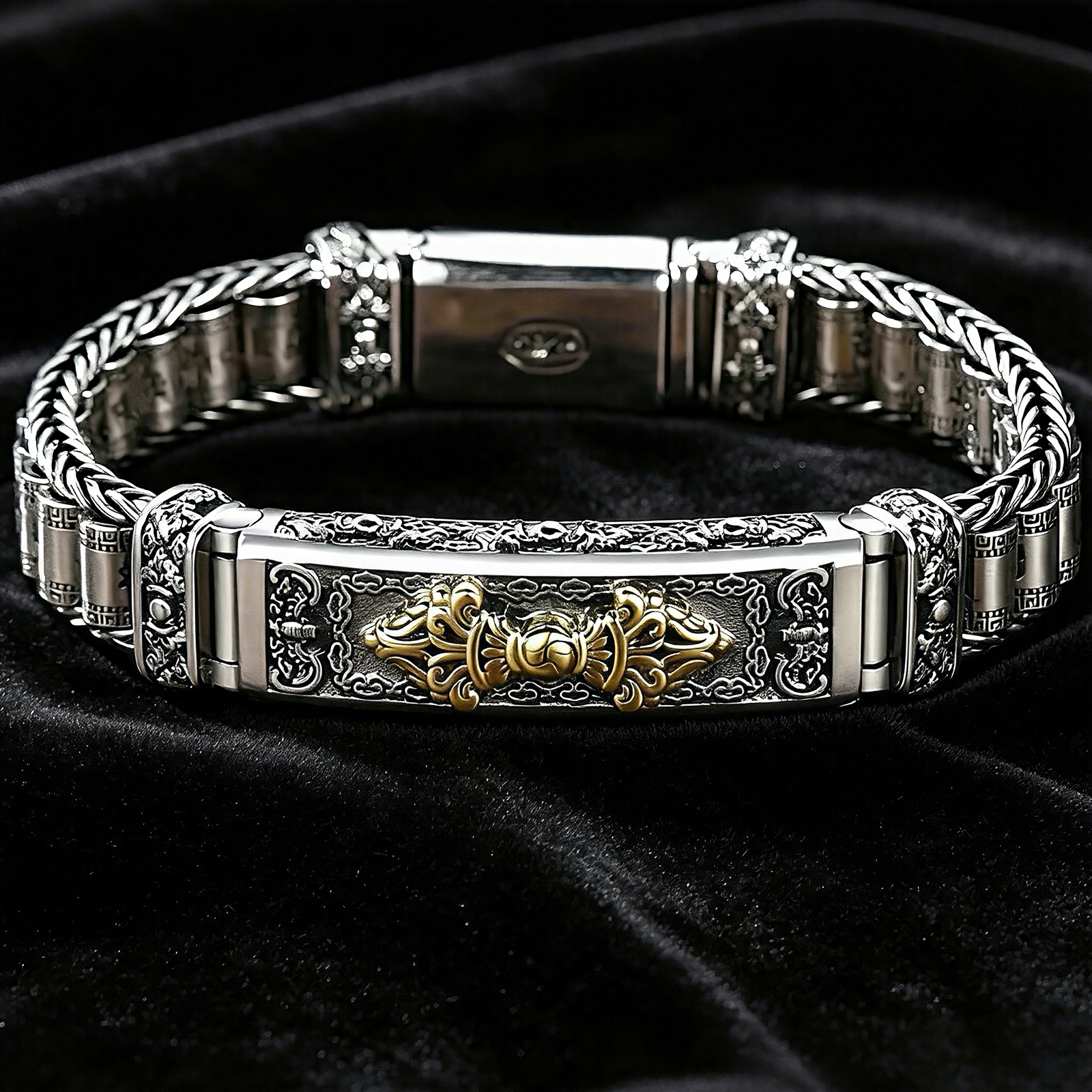 The Path Opener: Vajra Lu Lu Tong Sterling Silver Luck & Success Bracelet - 18cm / 7.1″Recommended Weight Range110-130 Jin (≈121-143 lbs / 55-59 kg) .