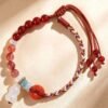 Lucky Gourd Braided Bracelet | South Red Agate & White Chalcedony